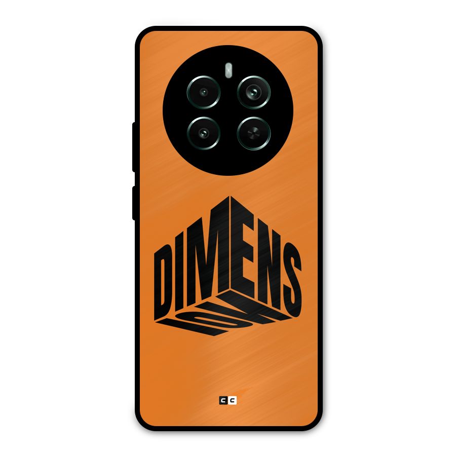 Dimension Typography Metal Back Case for Realme 12 Plus