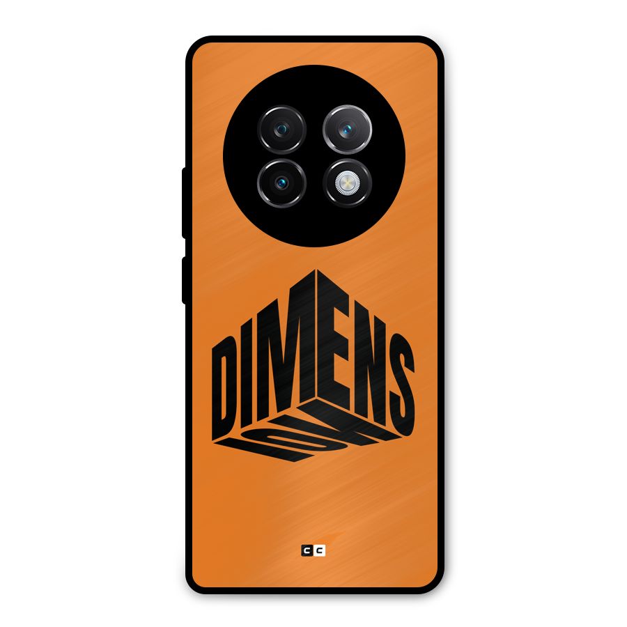 Dimension Typography Metal Back Case for Realme 13 Plus