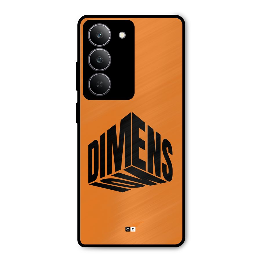 Dimension Typography Metal Back Case for Realme 14x