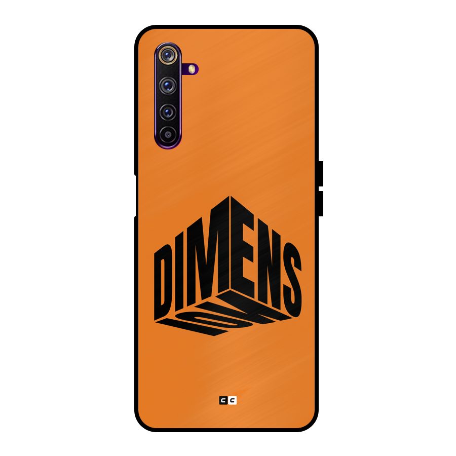 Dimension Typography Metal Back Case for Realme 6 Pro