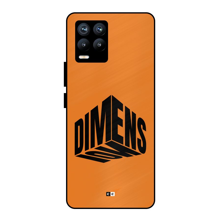 Dimension Typography Metal Back Case for Realme 8