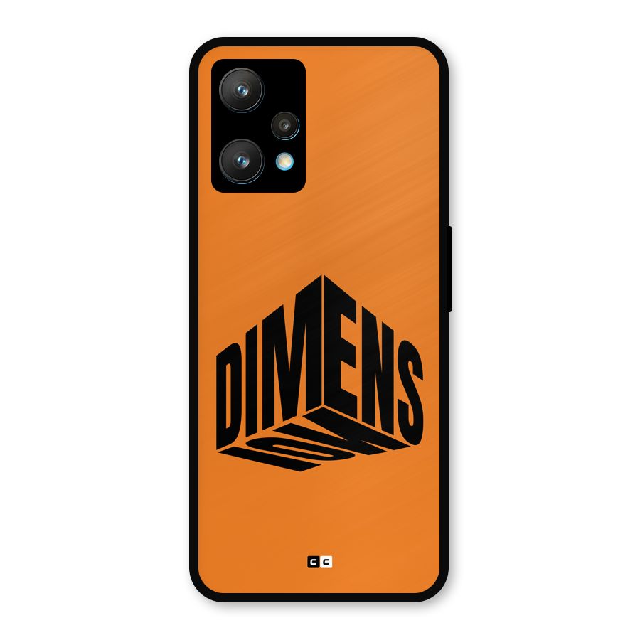 Dimension Typography Metal Back Case for Realme 9