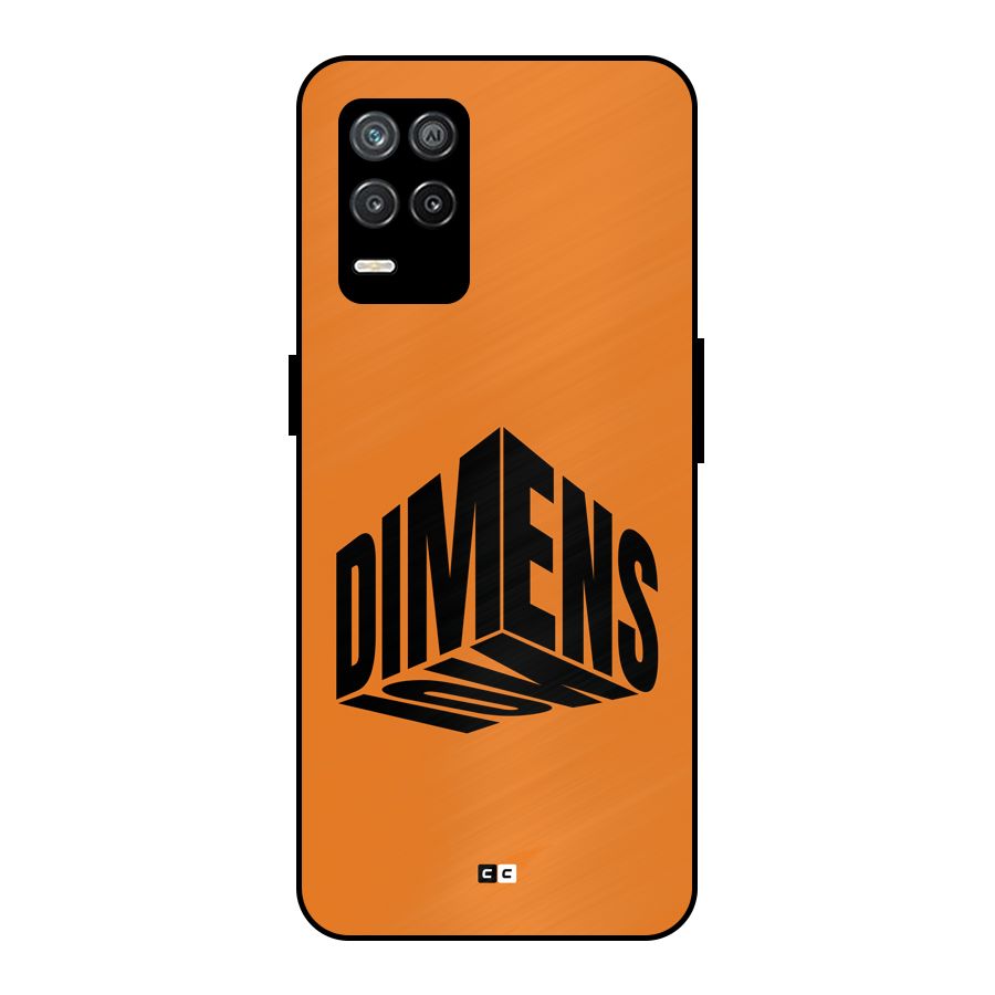 Dimension Typography Metal Back Case for Realme 9 5G