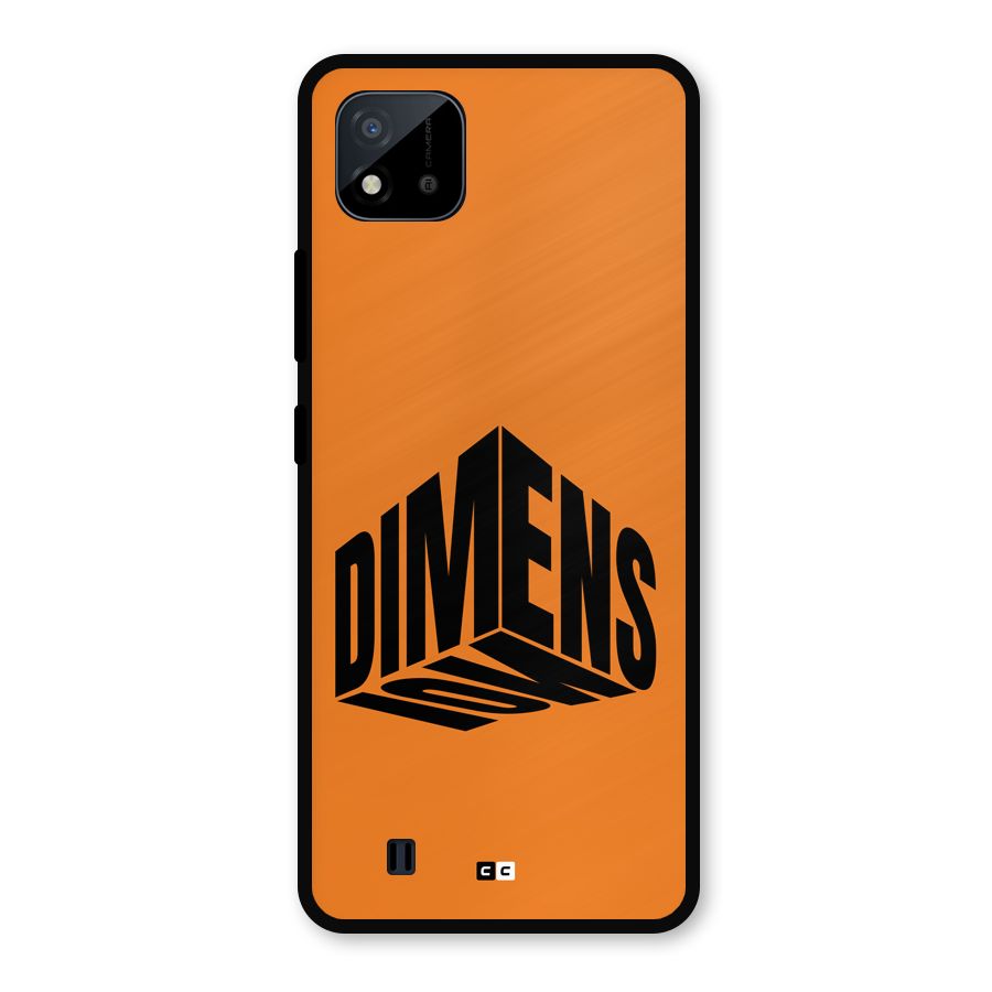 Dimension Typography Metal Back Case for Realme C11 2021