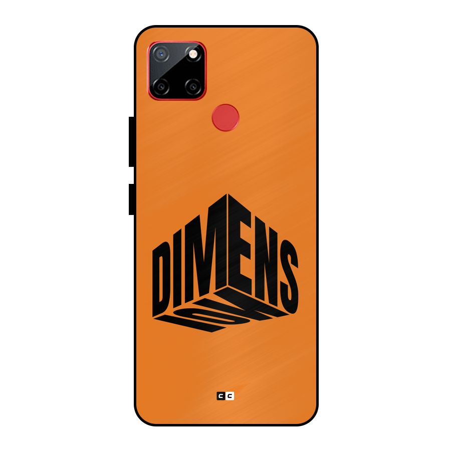 Dimension Typography Metal Back Case for Realme C12