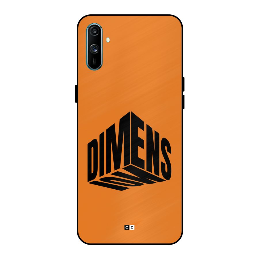 Dimension Typography Metal Back Case for Realme C3