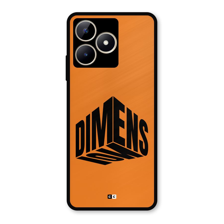 Dimension Typography Metal Back Case for Realme C53