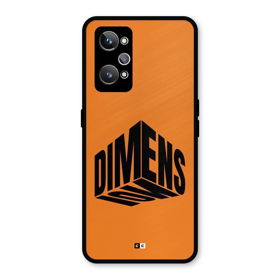 Dimension Typography Metal Back Case for Realme GT 2