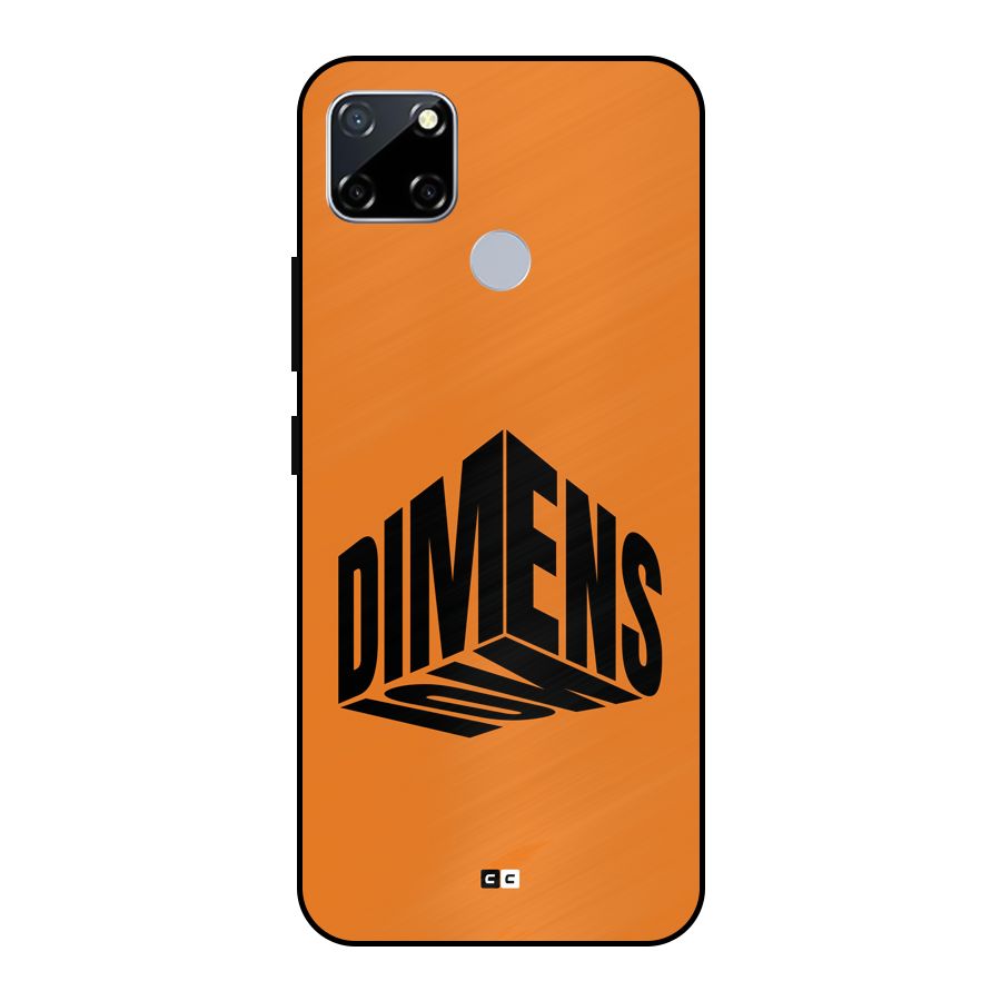 Dimension Typography Metal Back Case for Realme Narzo 20