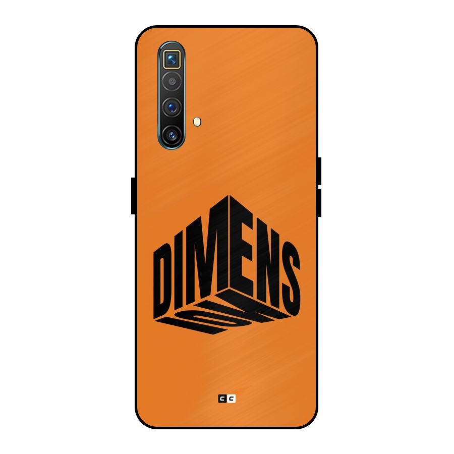 Dimension Typography Metal Back Case for Realme X3 SuperZoom