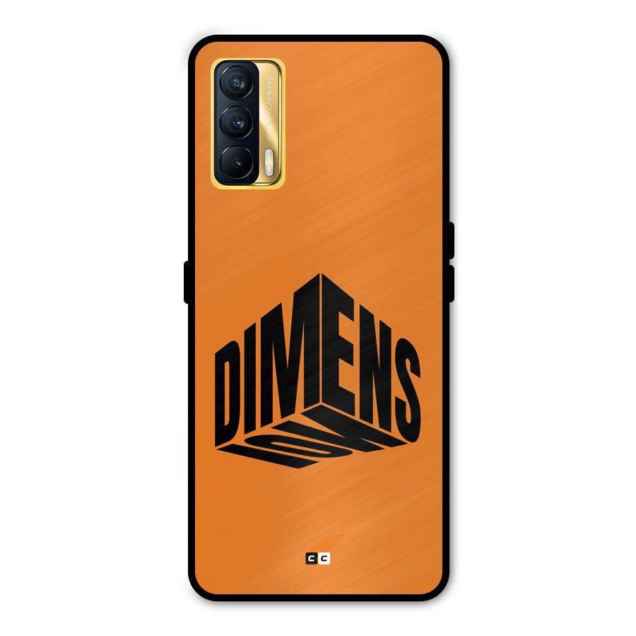 Dimension Typography Metal Back Case for Realme X7