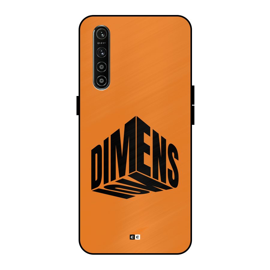 Dimension Typography Metal Back Case for Realme XT