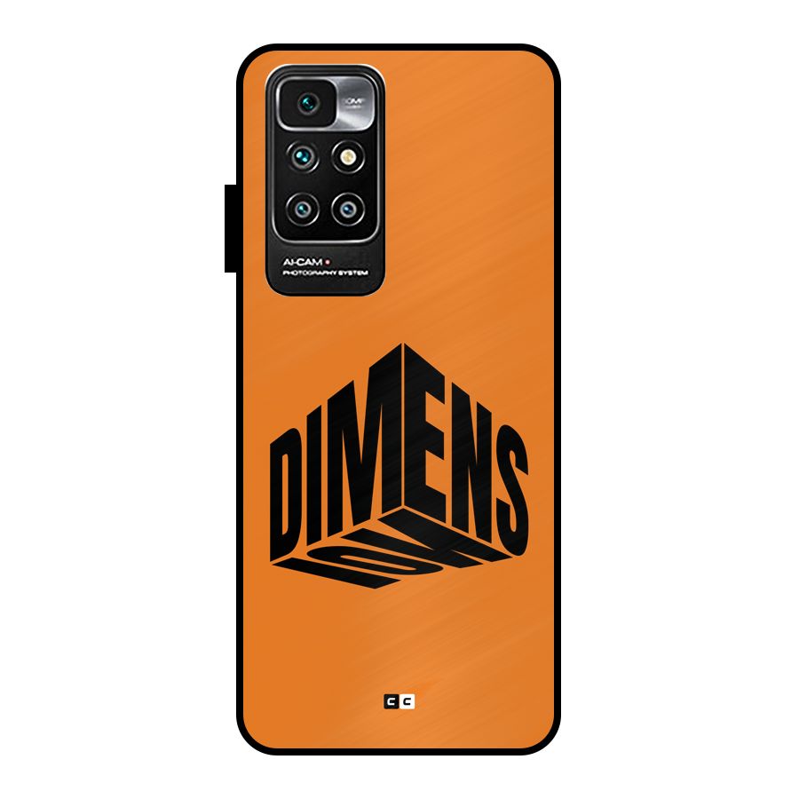 Dimension Typography Metal Back Case for Redmi 10 Prime