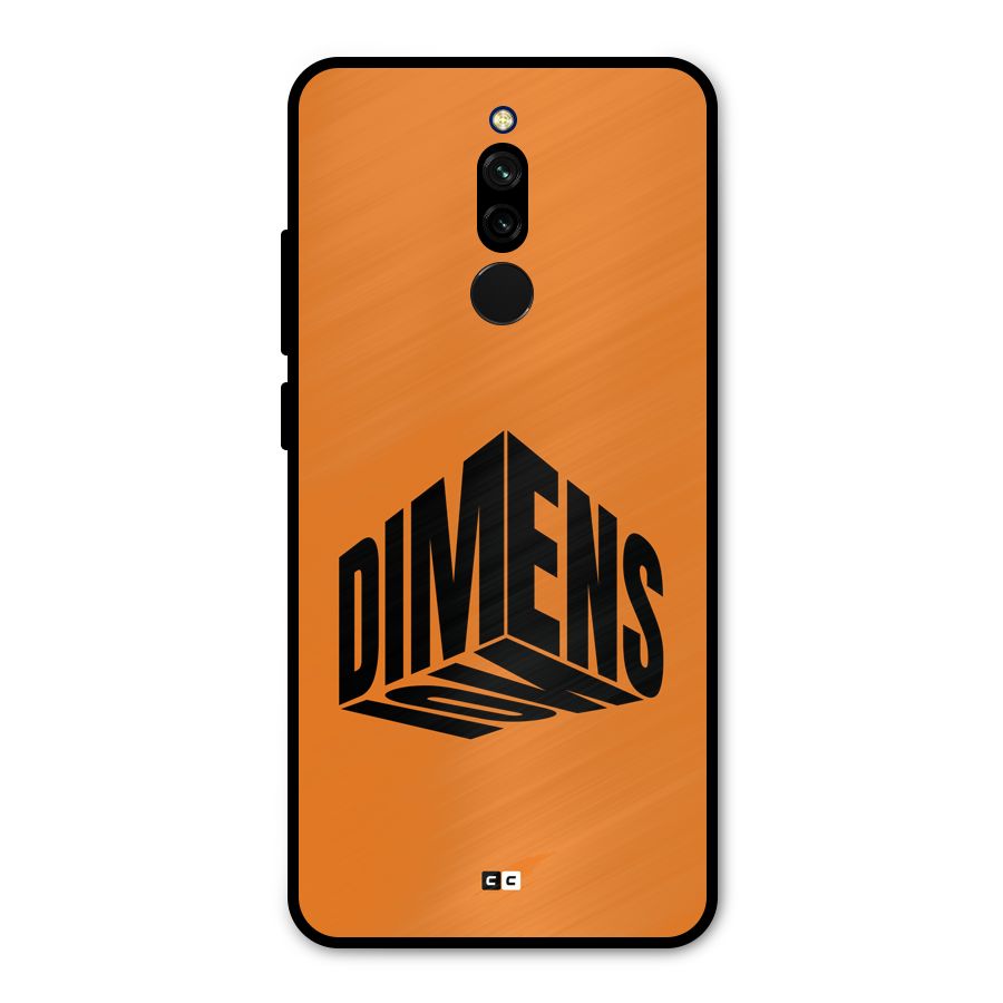 Dimension Typography Metal Back Case for Redmi 8