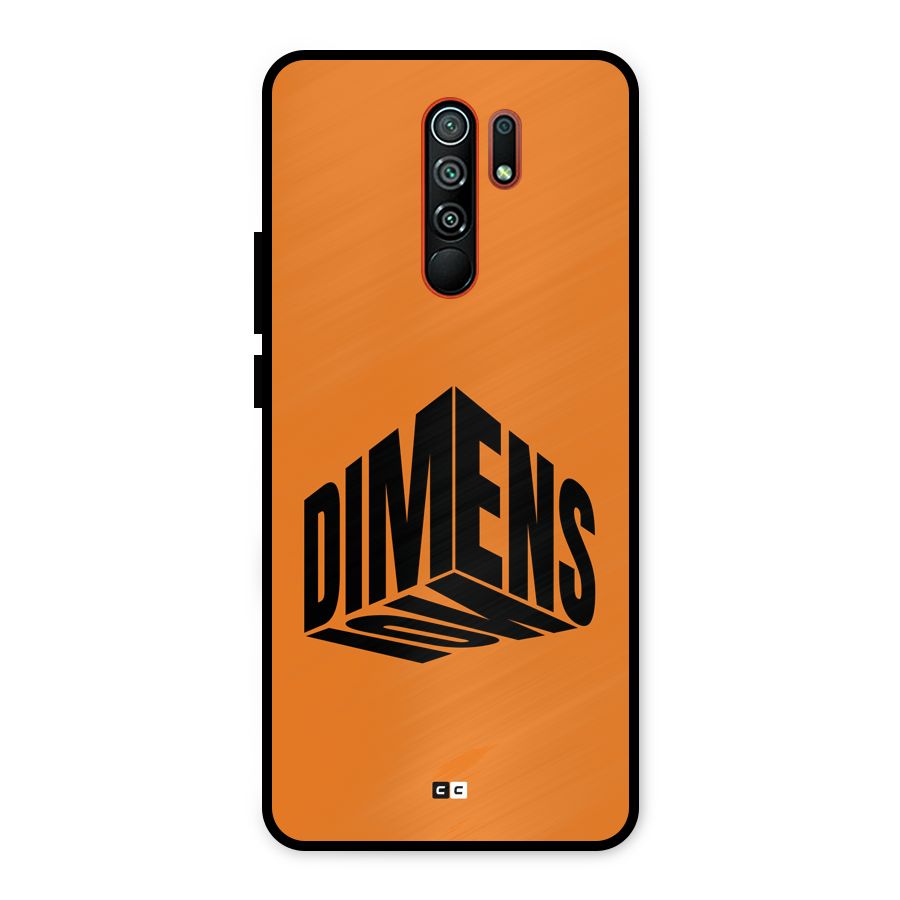 Dimension Typography Metal Back Case for Redmi 9 Prime
