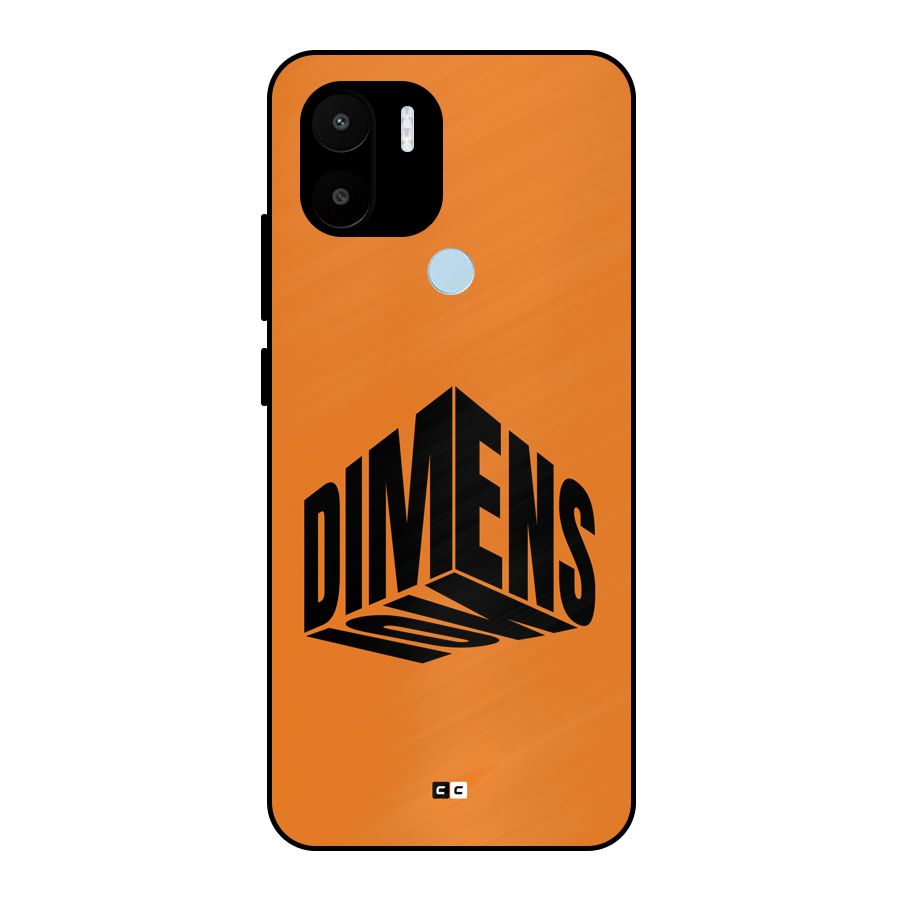 Dimension Typography Metal Back Case for Redmi A2 Plus
