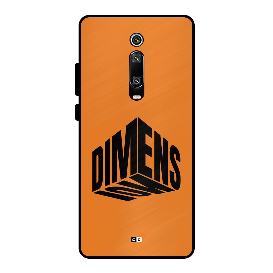 Dimension Typography Metal Back Case for Redmi K20