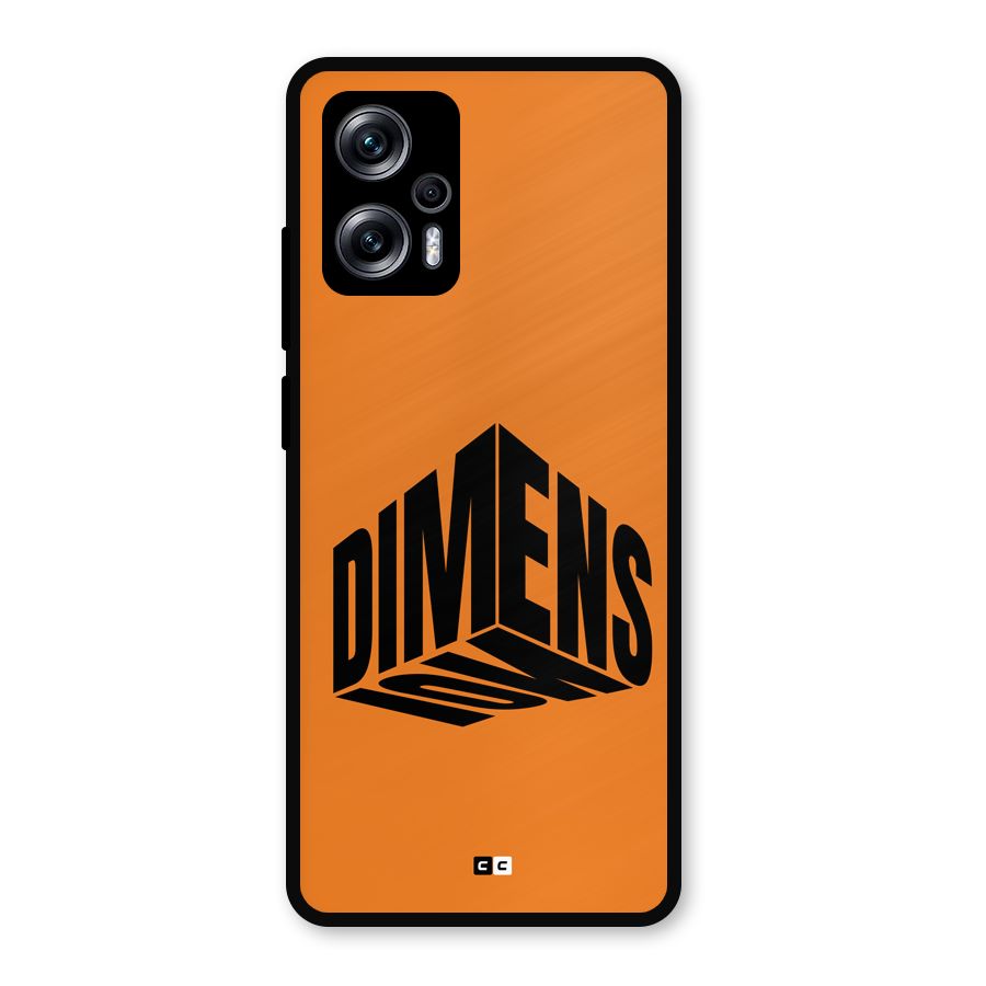 Dimension Typography Metal Back Case for Redmi K50i