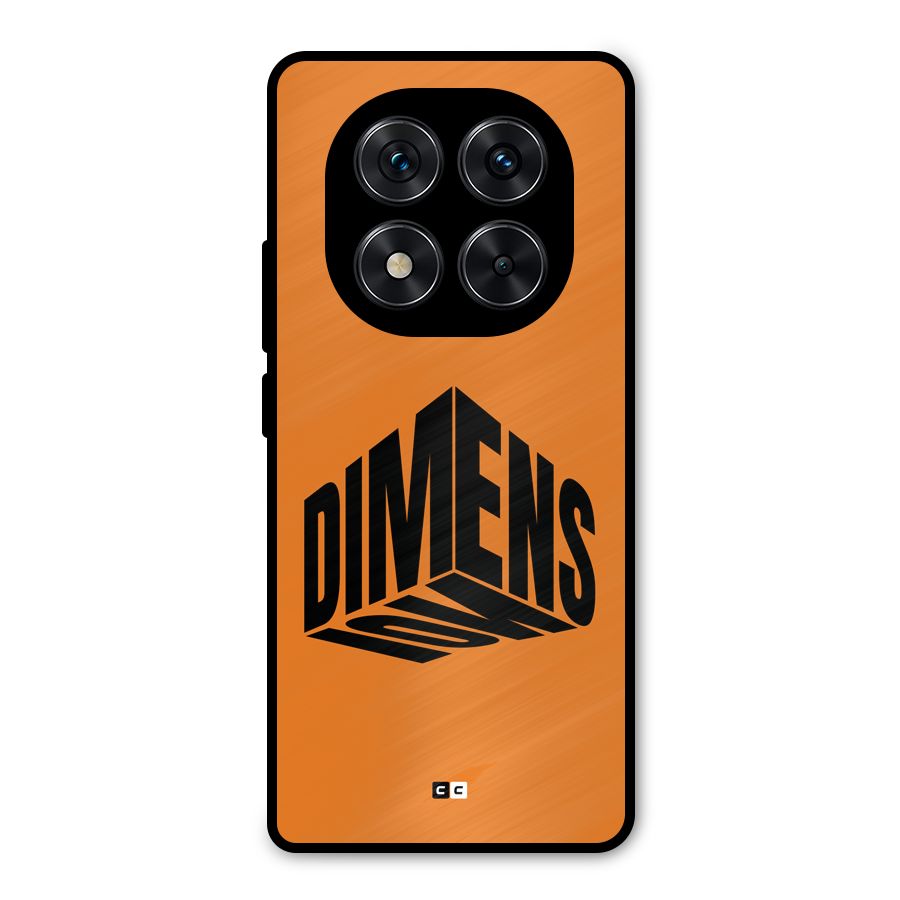 Dimension Typography Metal Back Case for Redmi Note 14 Pro 5G