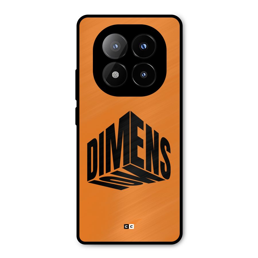 Dimension Typography Metal Back Case for Redmi Note 14 Pro Plus 5G