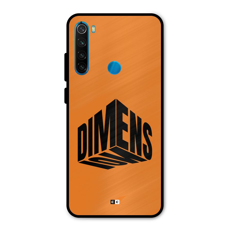 Dimension Typography Metal Back Case for Redmi Note 8
