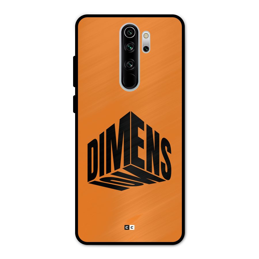 Dimension Typography Metal Back Case for Redmi Note 8 Pro