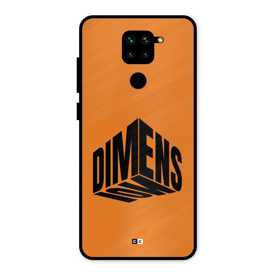 Dimension Typography Metal Back Case for Redmi Note 9