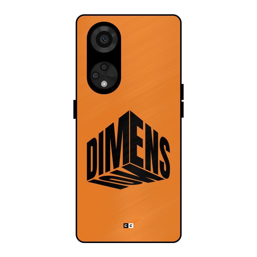Dimension Typography Metal Back Case for Reno8 T 5G