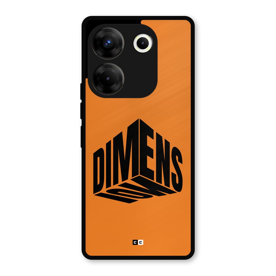 Dimension Typography Metal Back Case for Tecno Camon 20 Pro