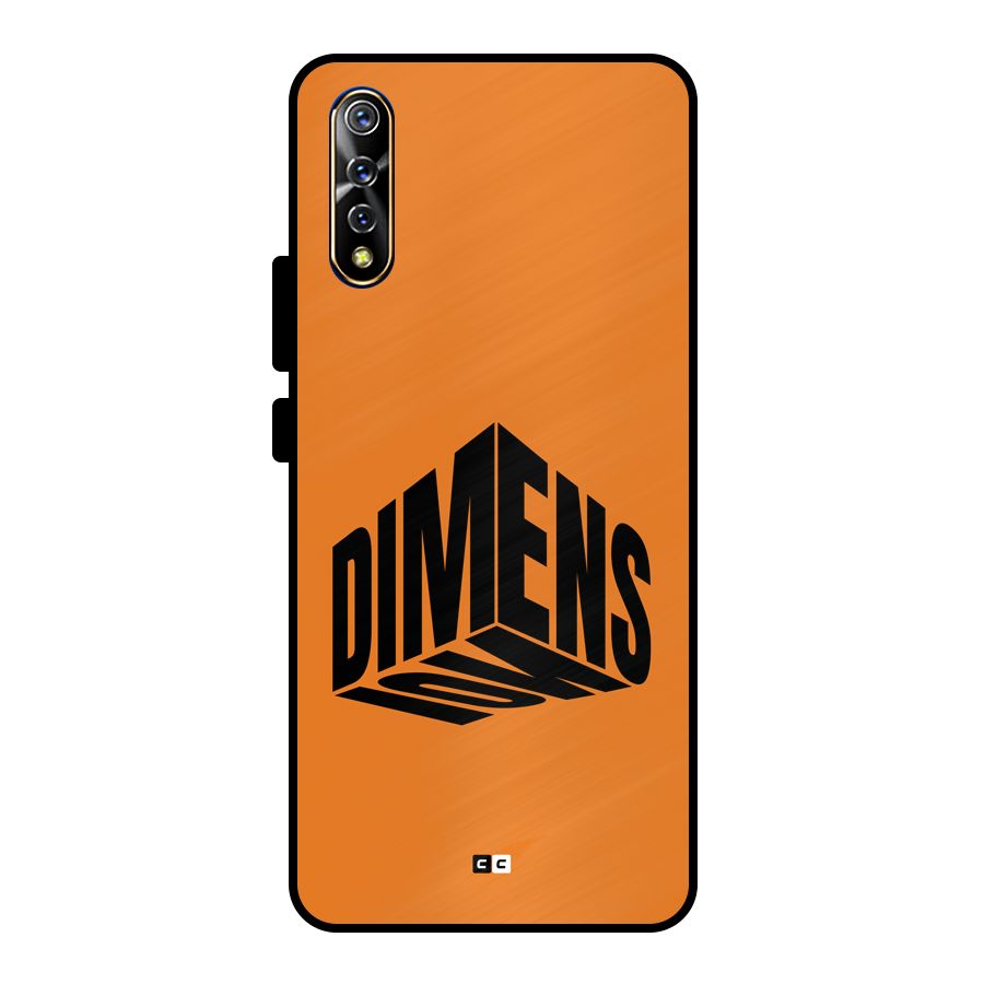 Dimension Typography Metal Back Case for Vivo S1
