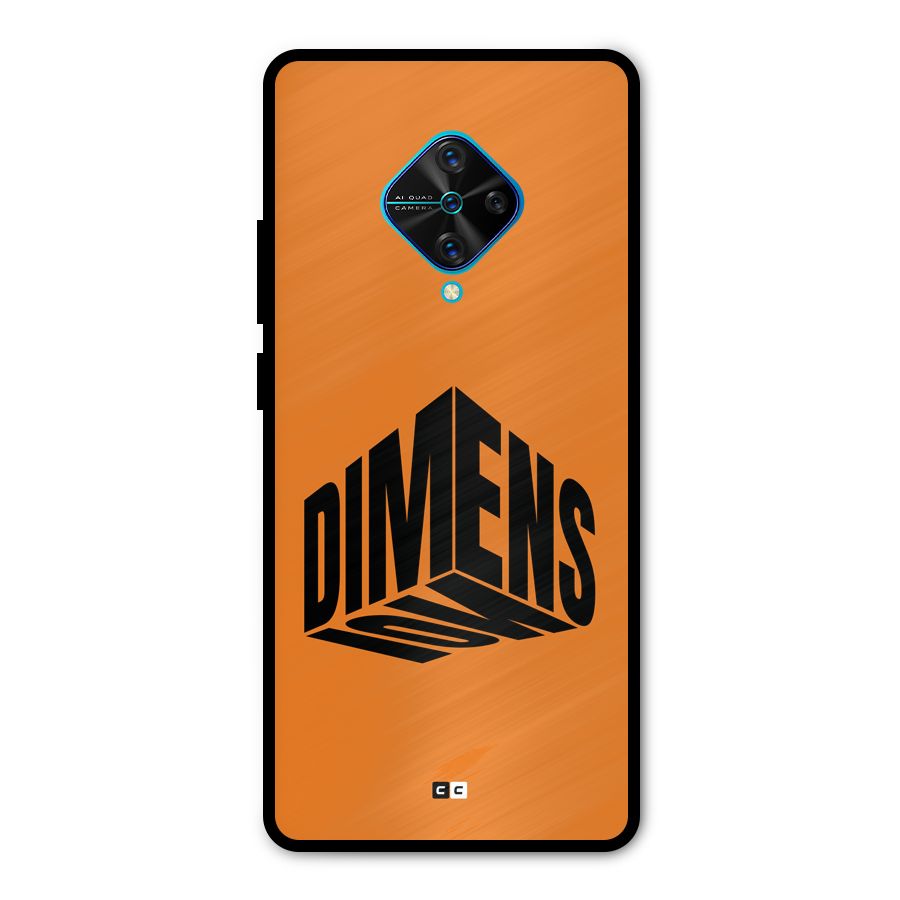 Dimension Typography Metal Back Case for Vivo S1 Pro