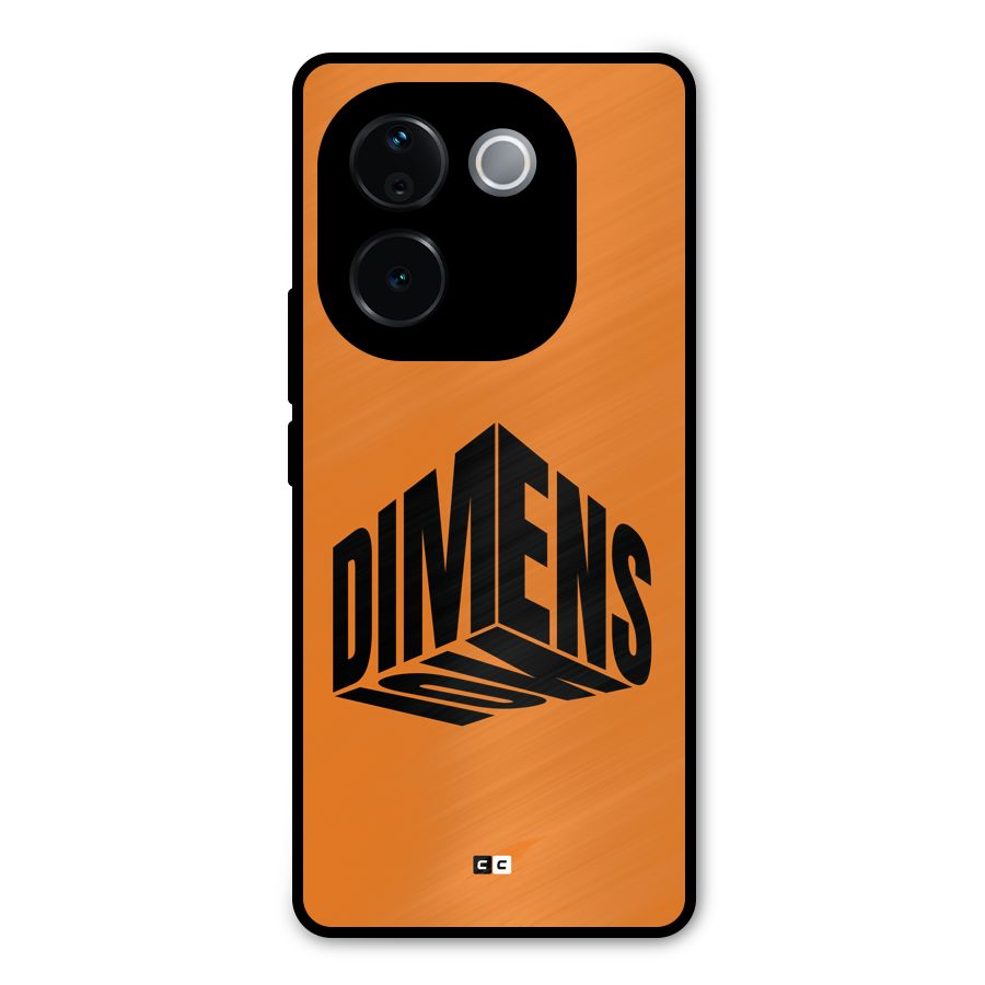 Dimension Typography Metal Back Case for Vivo T3 Pro