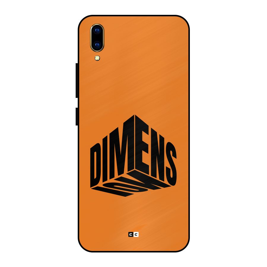 Dimension Typography Metal Back Case for Vivo V11 Pro