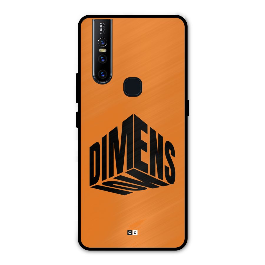 Dimension Typography Metal Back Case for Vivo V15