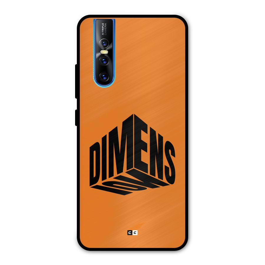 Dimension Typography Metal Back Case for Vivo V15 Pro