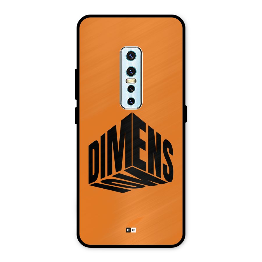 Dimension Typography Metal Back Case for Vivo V17 Pro