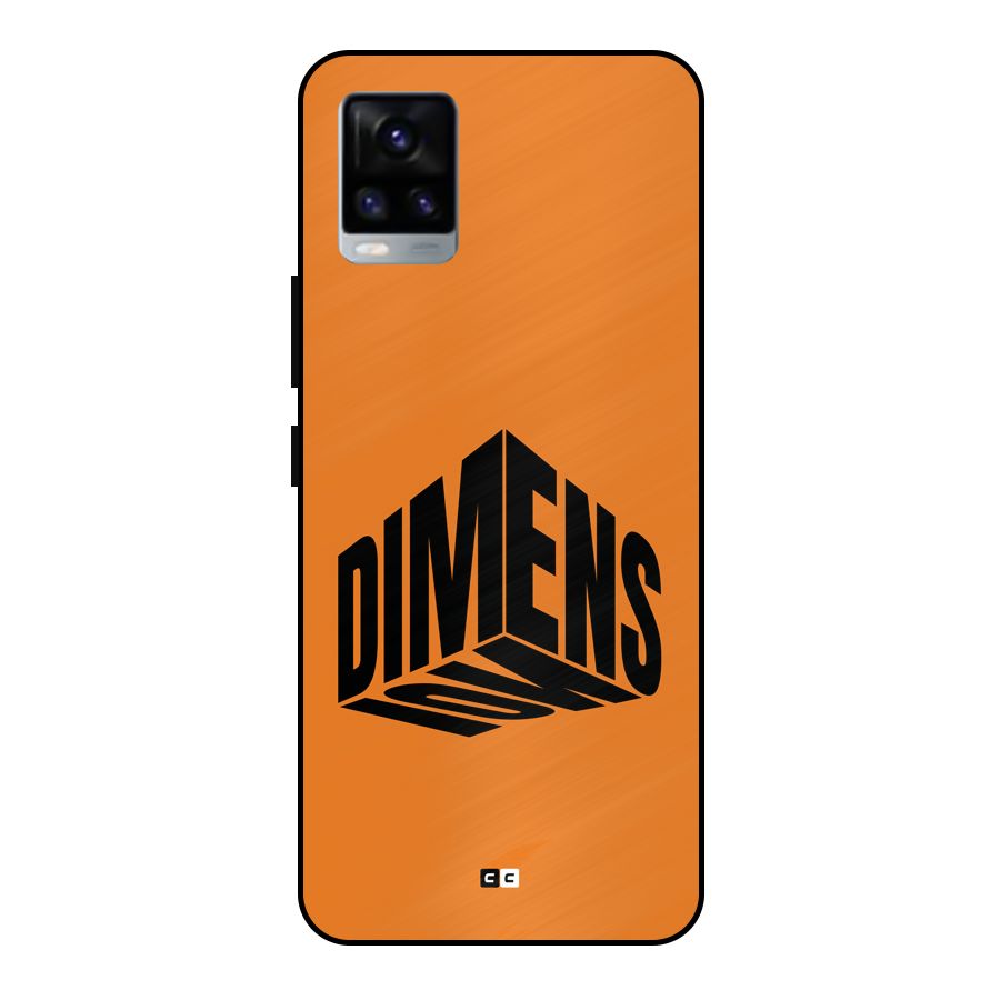 Dimension Typography Metal Back Case for Vivo V20