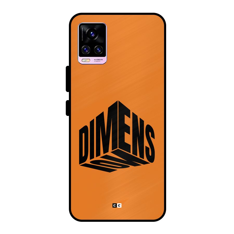 Dimension Typography Metal Back Case for Vivo V20 Pro