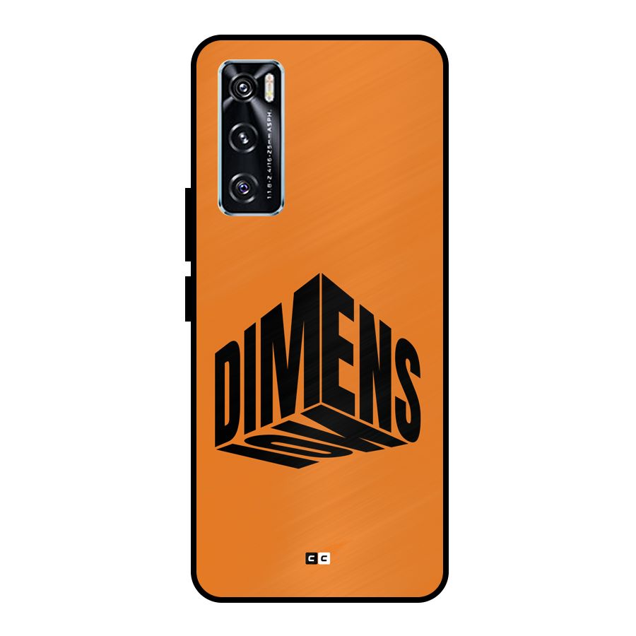 Dimension Typography Metal Back Case for Vivo V20 SE