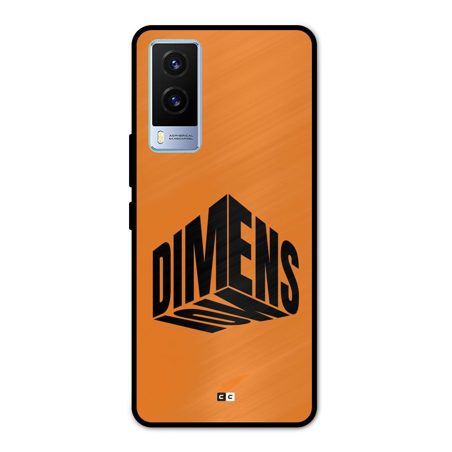 Dimension Typography Metal Back Case for Vivo V21e 5G