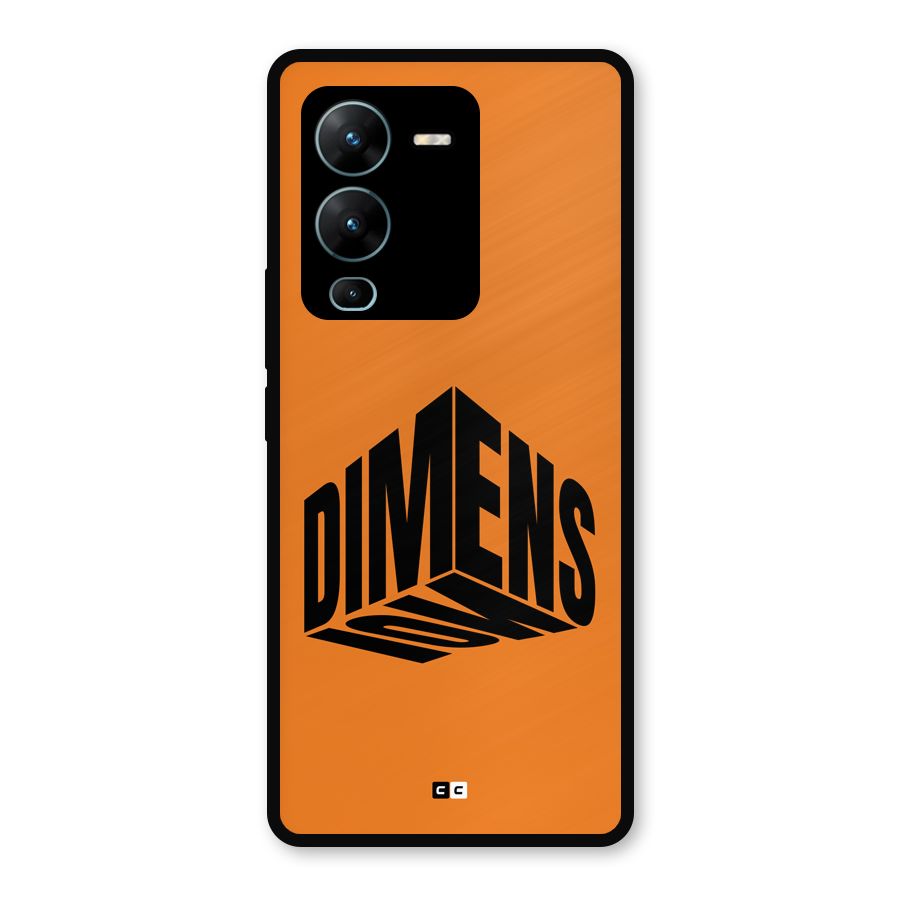 Dimension Typography Metal Back Case for Vivo V25 Pro