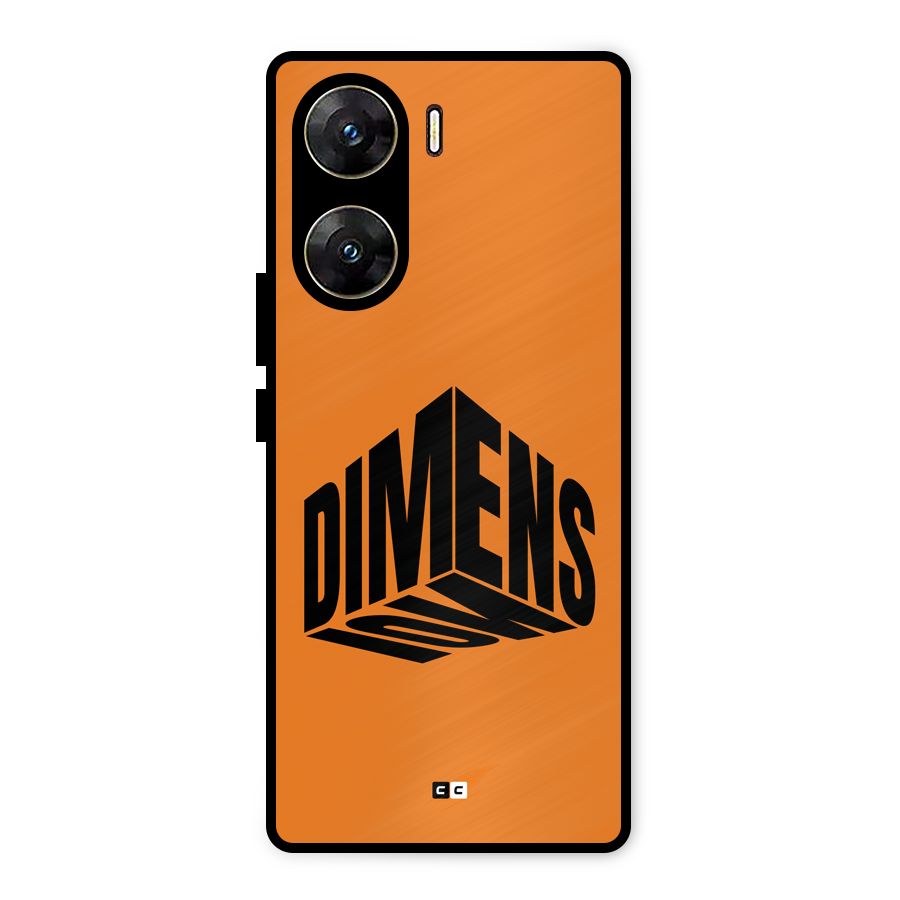 Dimension Typography Metal Back Case for Vivo V29e