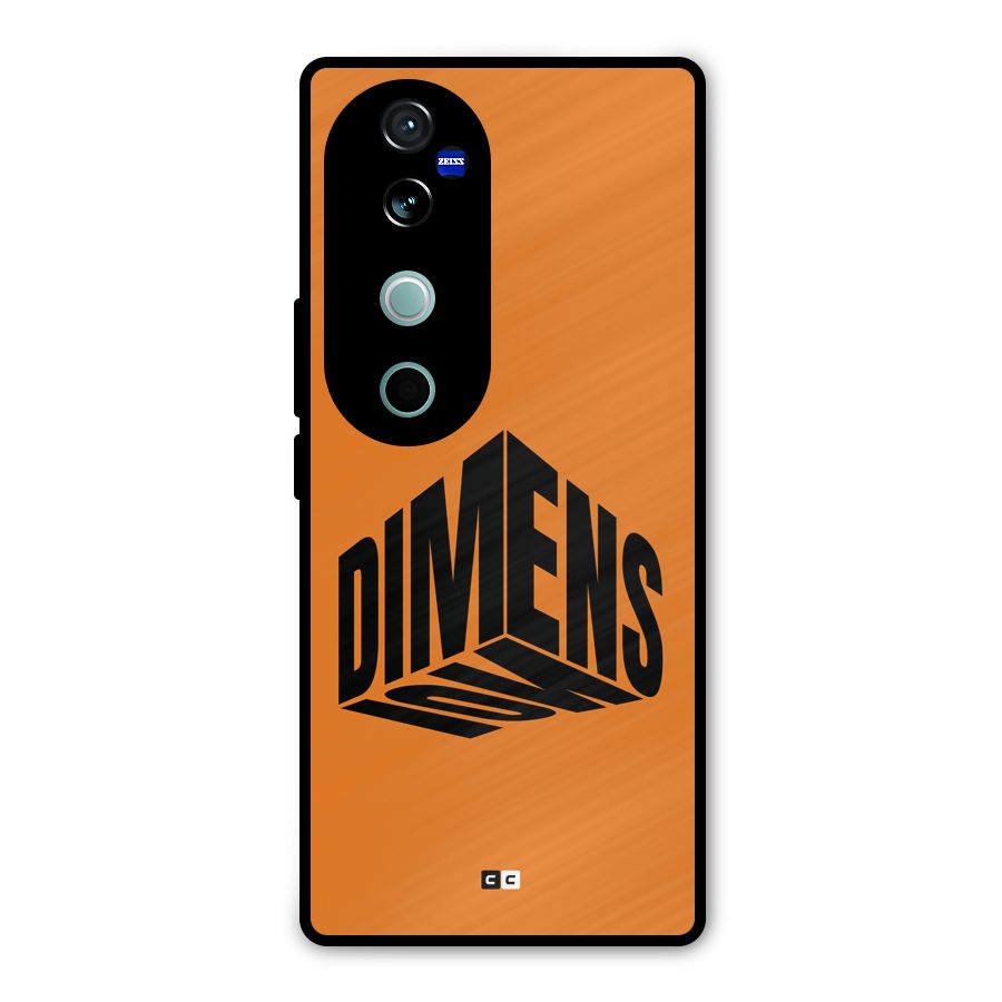 Dimension Typography Metal Back Case for Vivo V40