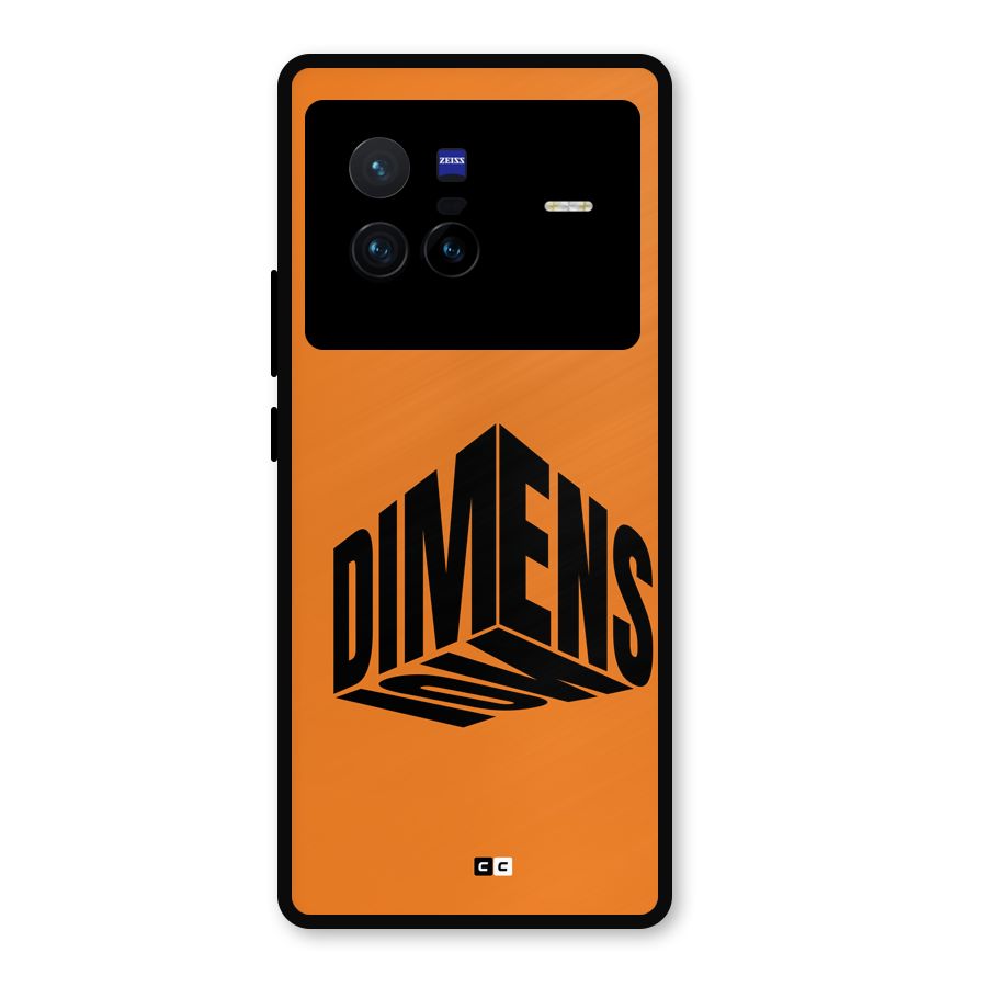Dimension Typography Metal Back Case for Vivo X80