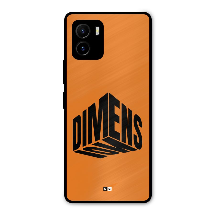 Dimension Typography Metal Back Case for Vivo Y15s