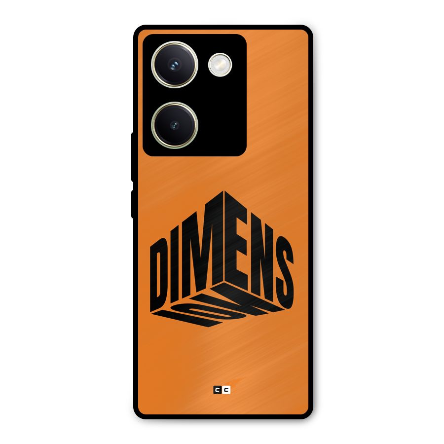 Dimension Typography Metal Back Case for Vivo Y200 Pro