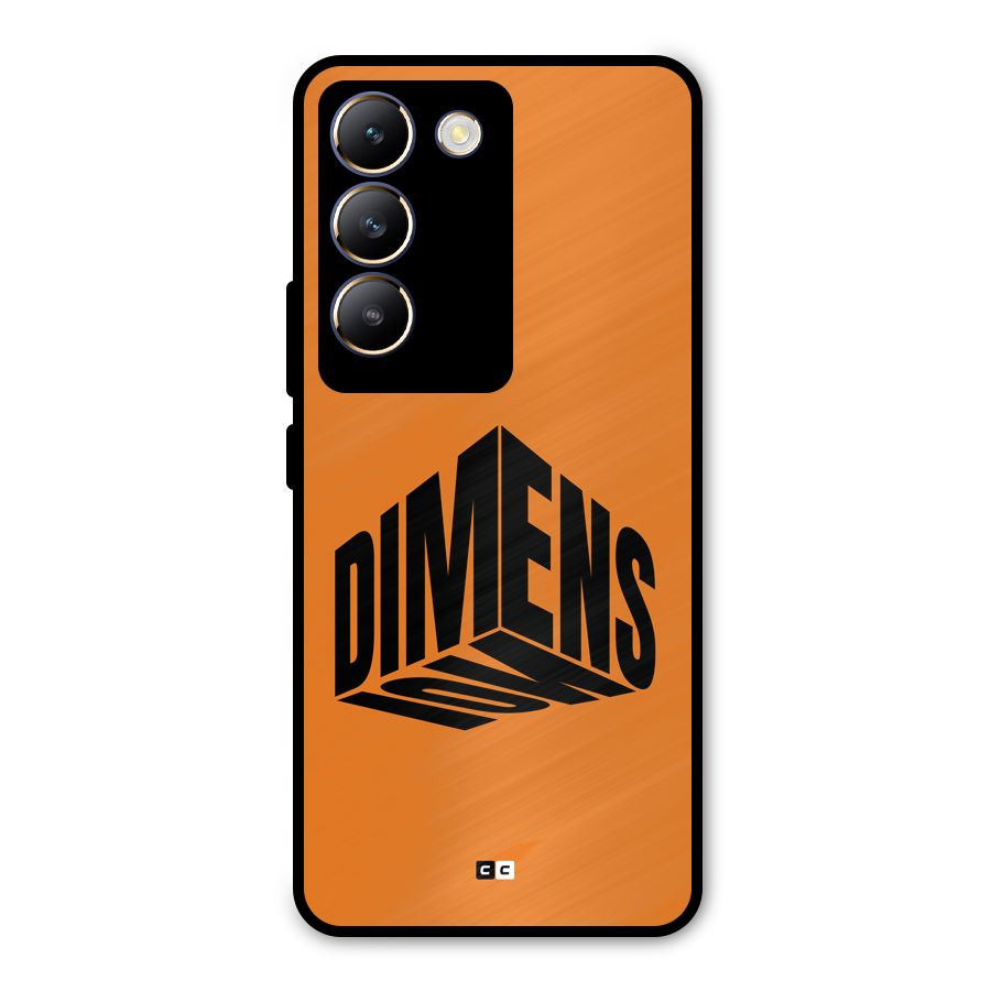 Dimension Typography Metal Back Case for Vivo Y200e