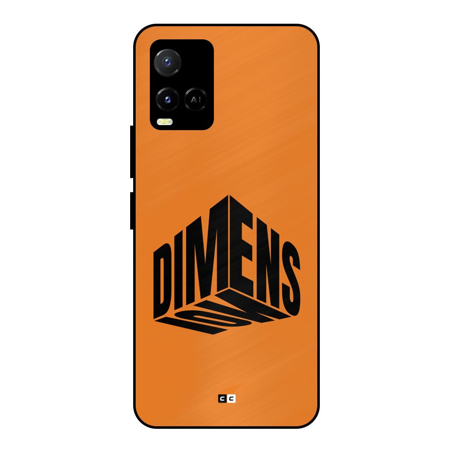 Dimension Typography Metal Back Case for Vivo Y21