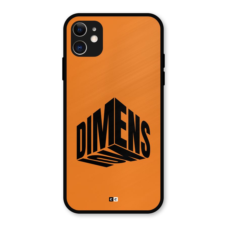 Dimension Typography Metal Back Case for iPhone 11