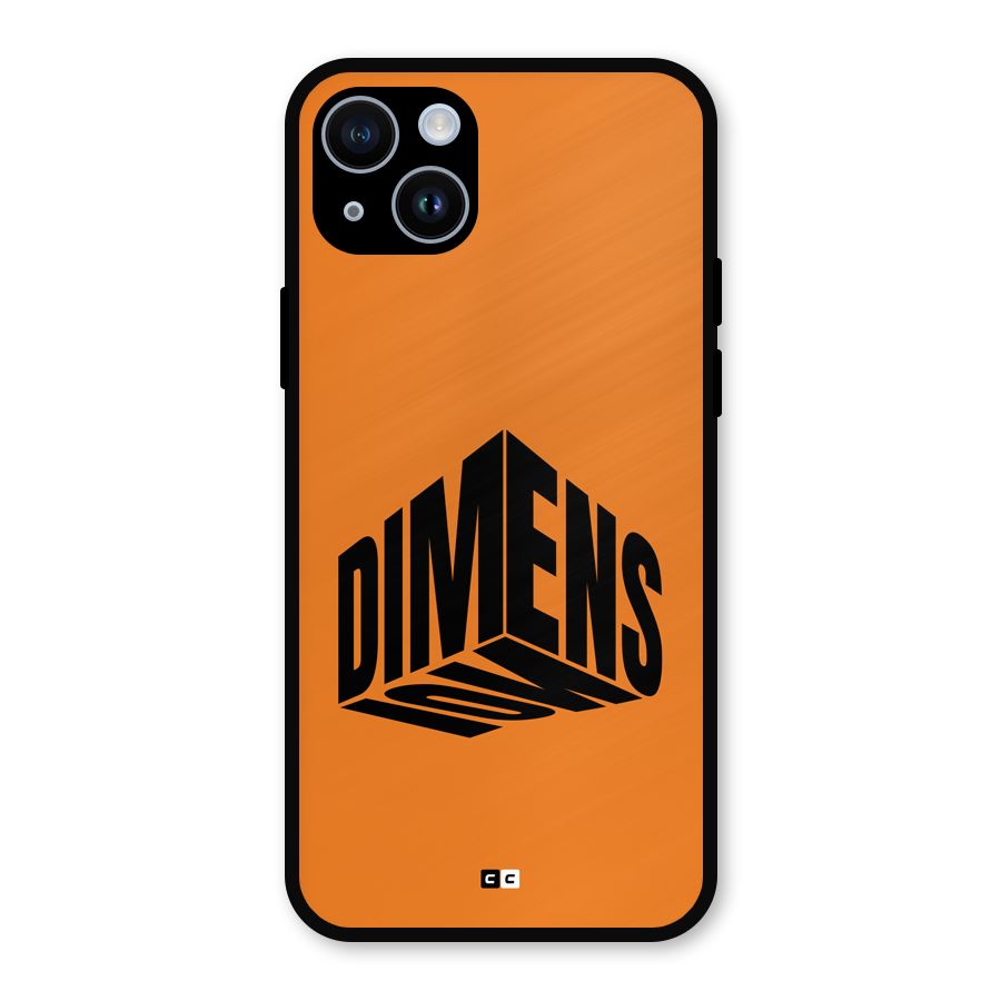 Dimension Typography Metal Back Case for iPhone 14